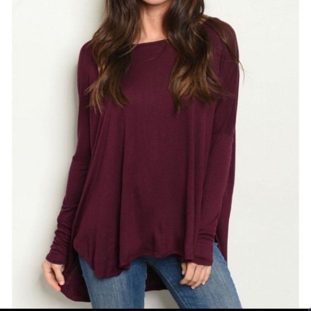 NWT KALAVELLA PLUM LIGHTWEIGHT TUNIC TOP